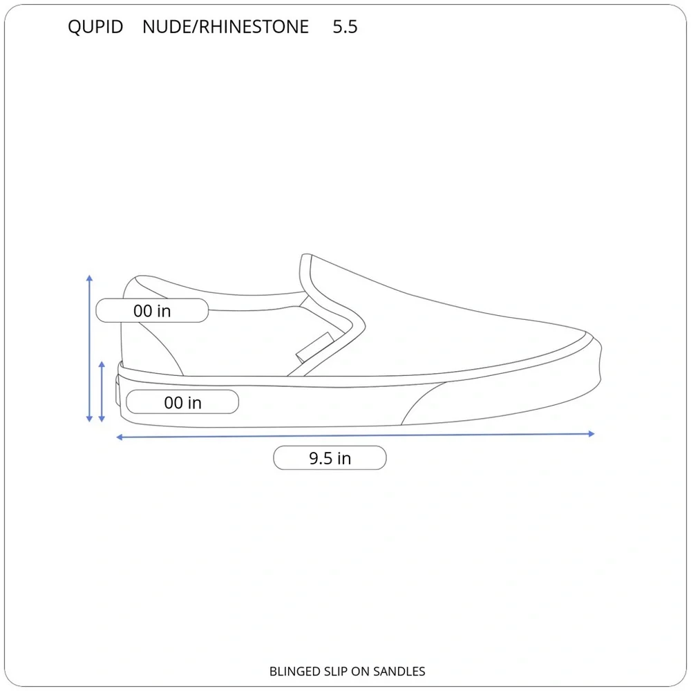 Qupid Rhinestone Slip On Sandals - Picture 4 of 4